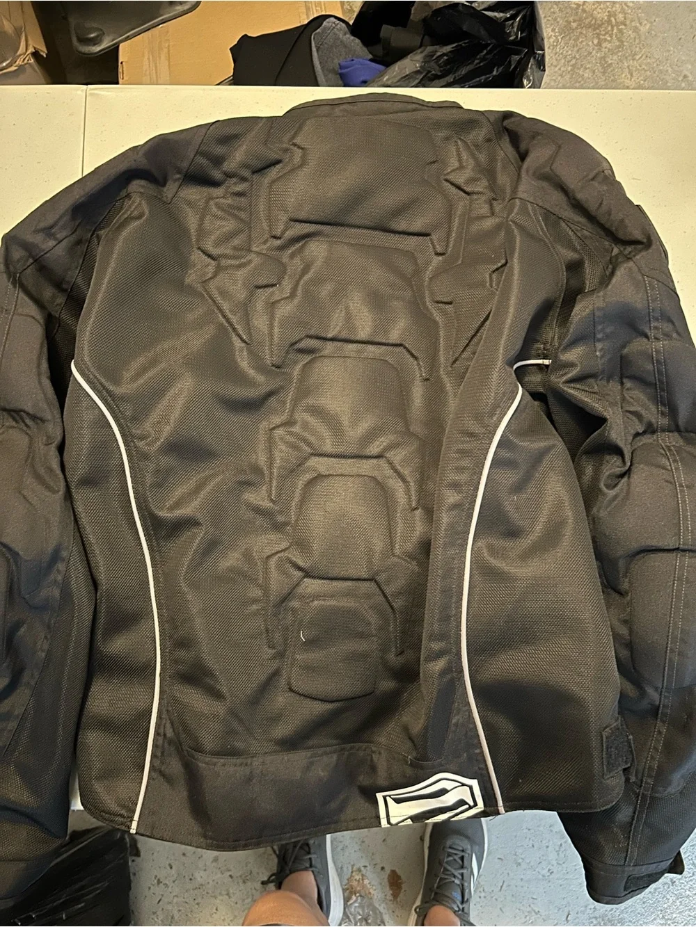 SHIFT Black Men’s Riding Jacket with Reflective Trim and padding